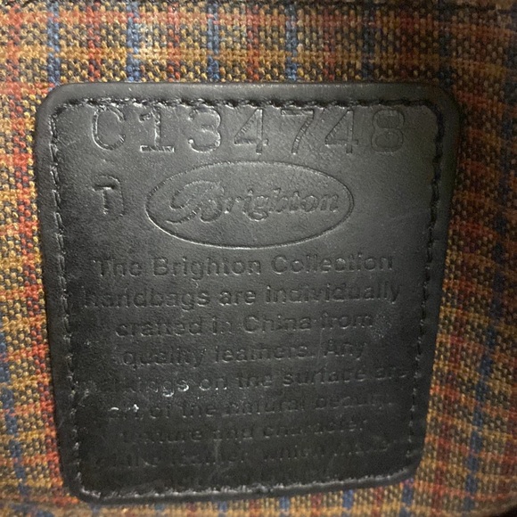 BRIGHTON Black Pebbled Leather Shoulder Bag Purse - Picture 17 of 17